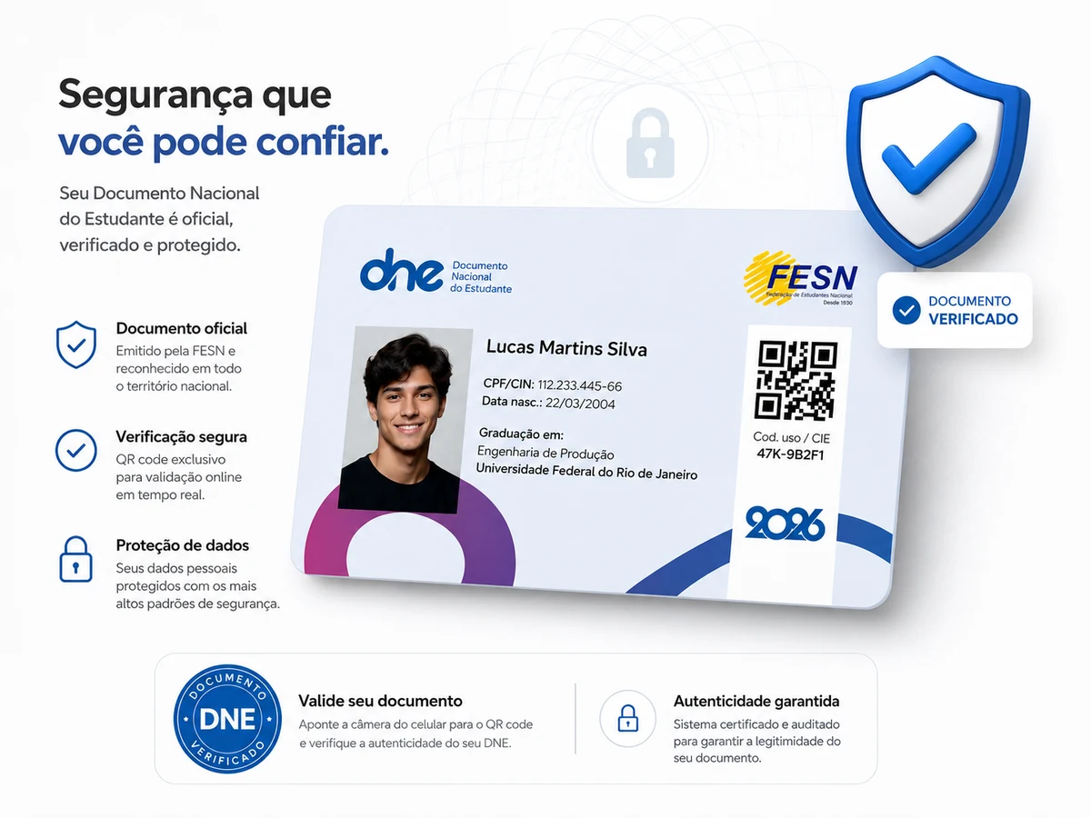 Segurança e verificação da carteira estudantil